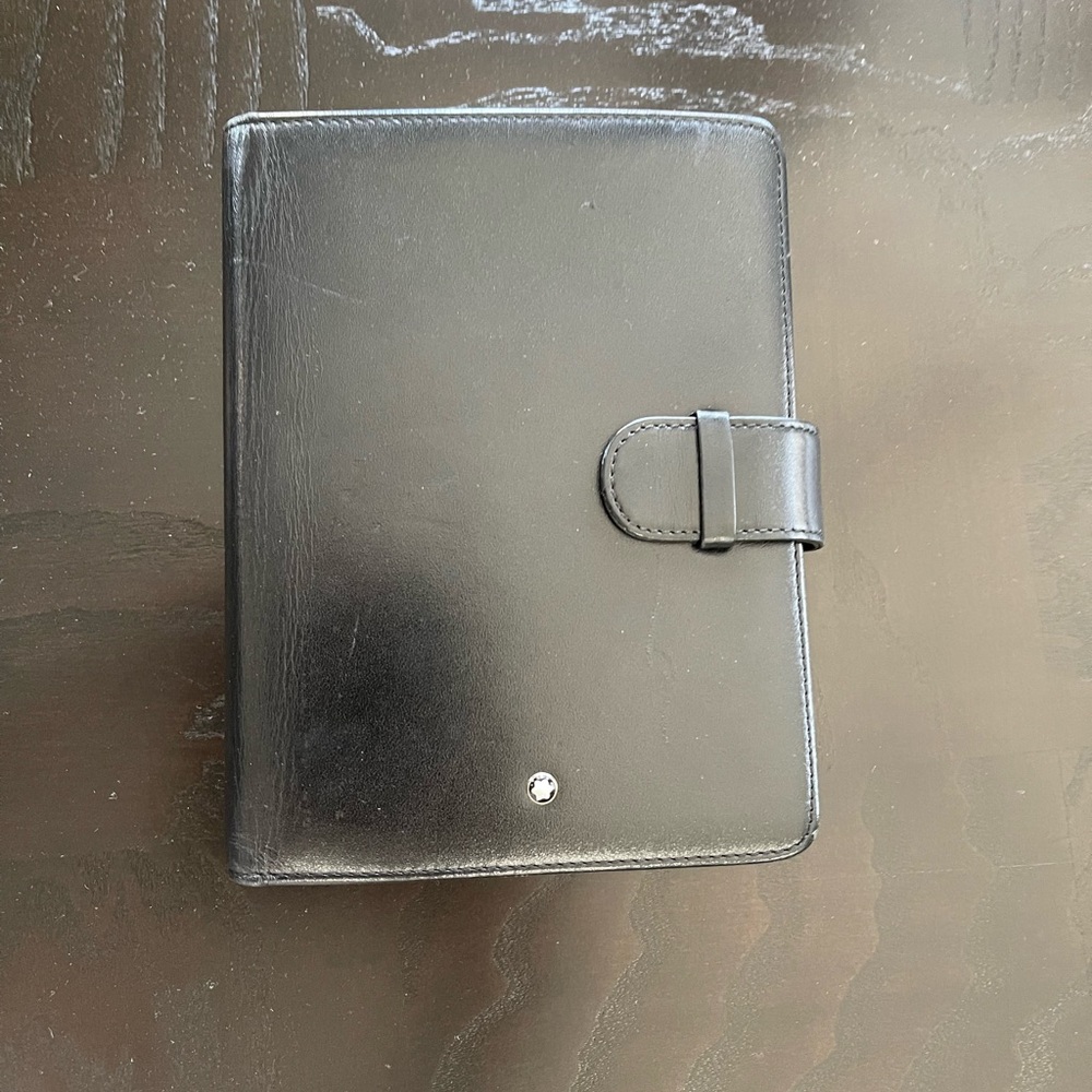 Mont blanc, black leather Meisterstuck organizer binder